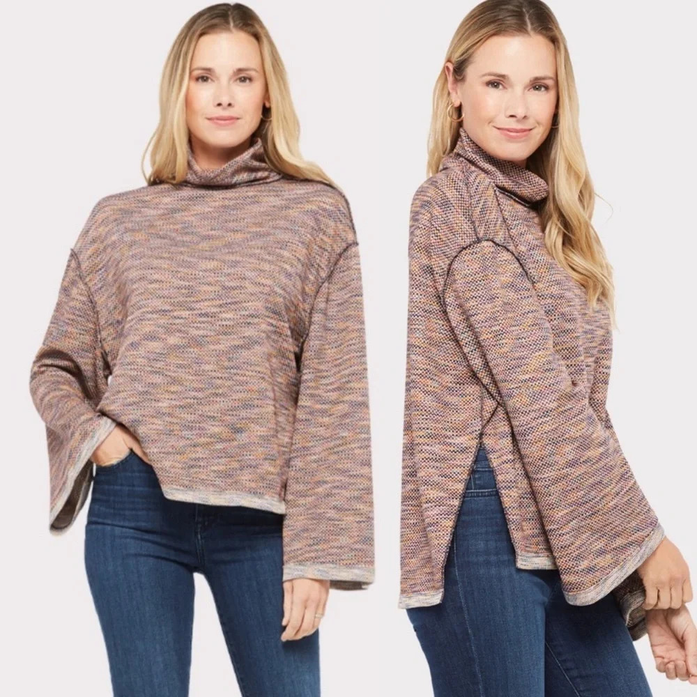Free People Sunny Days Pullover Turtleneck Top Sz Medium